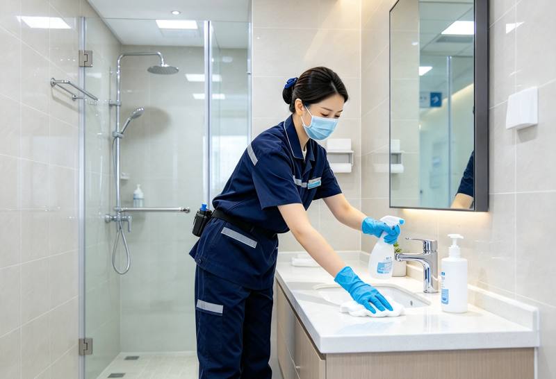 Illustrative image: Bathroom cleaning