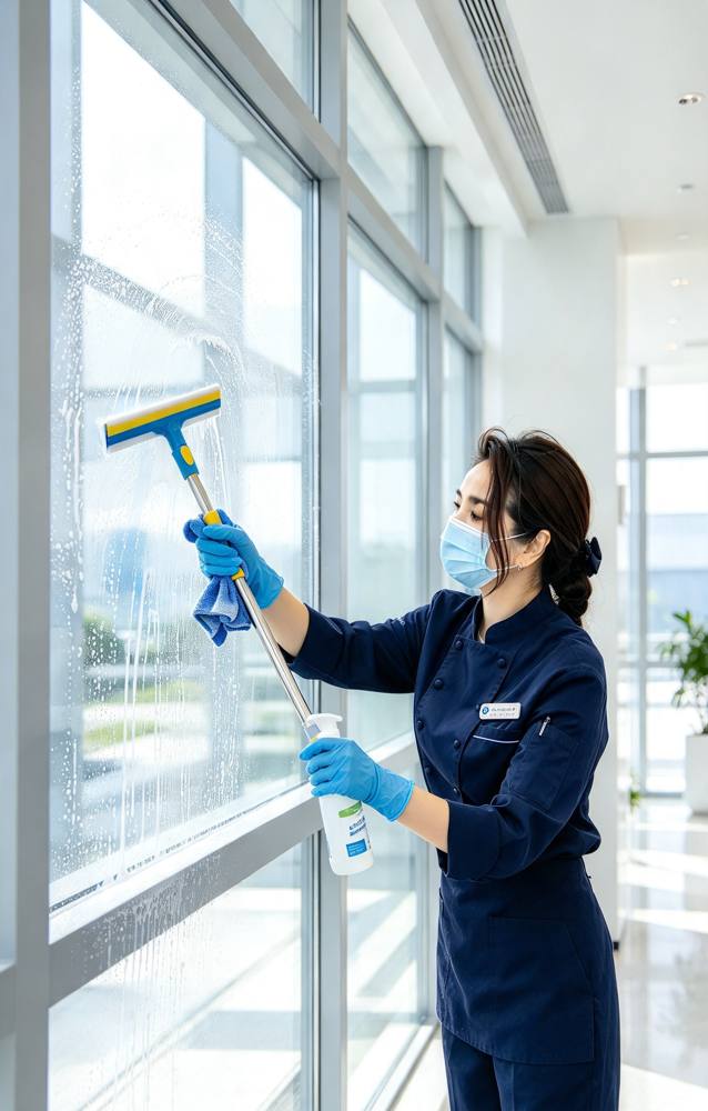 Illustrative image: Office window cleaning