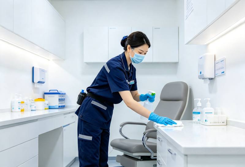 Illustrative image: Medical room cleaning