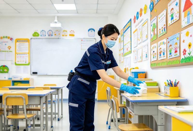 Illustrative image: Childcare room cleaning
