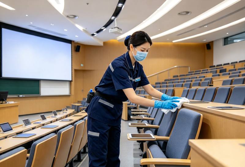 Illustrative image: Lecture hall cleaning