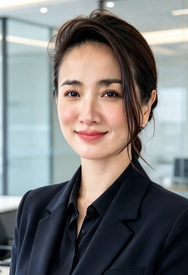 Kelly Nguyen, smiling, in a dark blazer